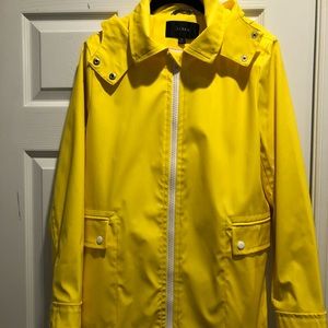 J. Crew Rubberized raincoat M